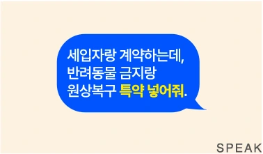 말풍선으로 계약 상황을 설명하는 단계